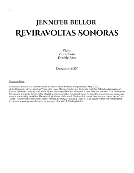 Reviravoltas Sonoras - violin, vibraphone, double bass image number null