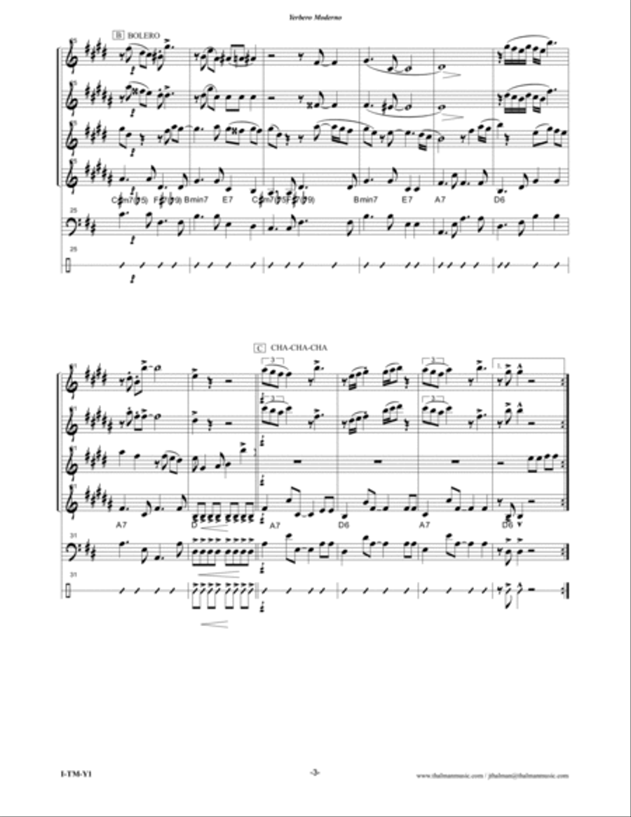 Yerbero Moderno Woodwind Quartet scores gallery preview page 5