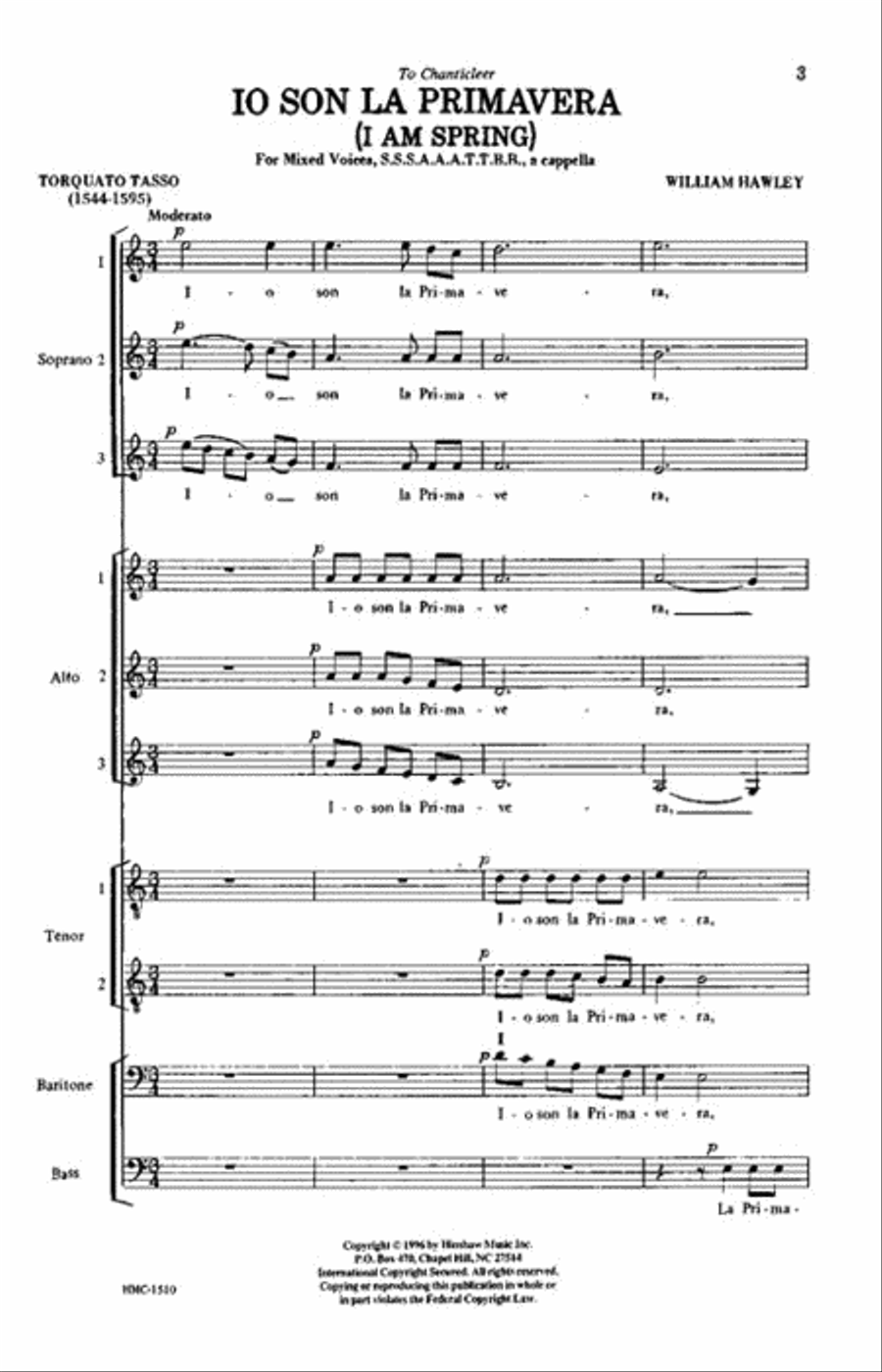 Io Son La Primavera Io Son La Primavera Choir scores gallery preview page 2
