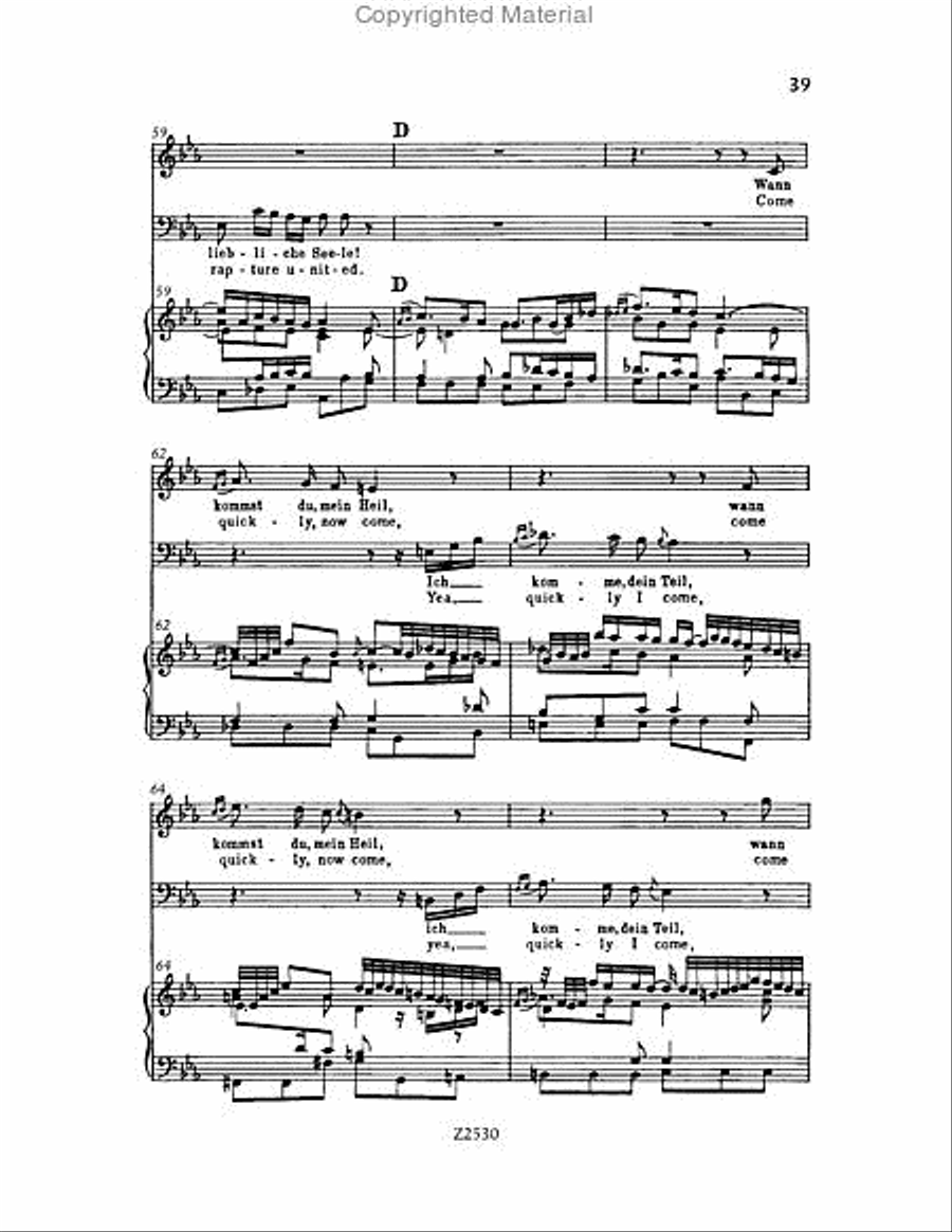 Wachet auf, ruft uns die Stimme, BWV 140 Choir scores gallery preview page 39