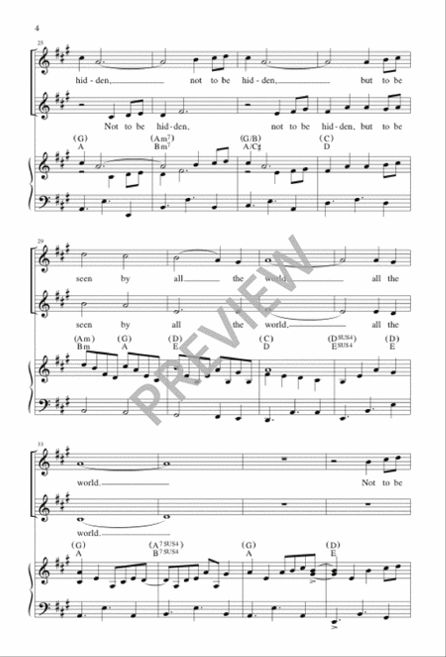 Not to Be Hidden 2-Part scores gallery preview page 4