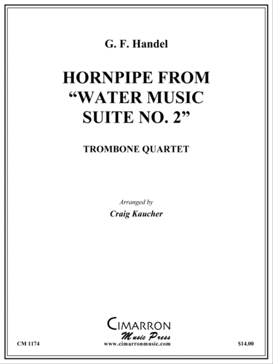Hornpipe, from Water Music Suite No. 2 Trombone scores gallery preview page 1