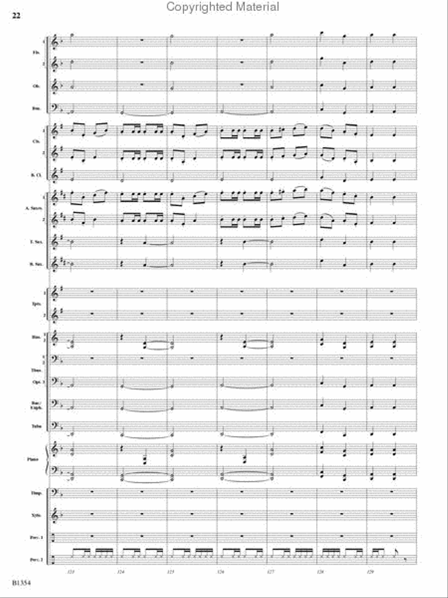 Buccaneer Hornpipe Concert Band scores gallery preview page 21