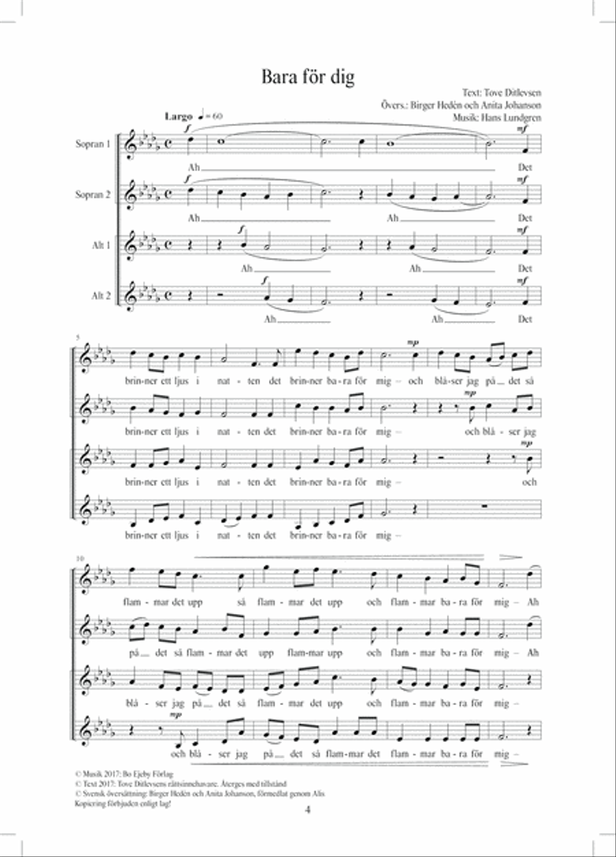 Två sånger till Linnea SSAA scores gallery preview page 4