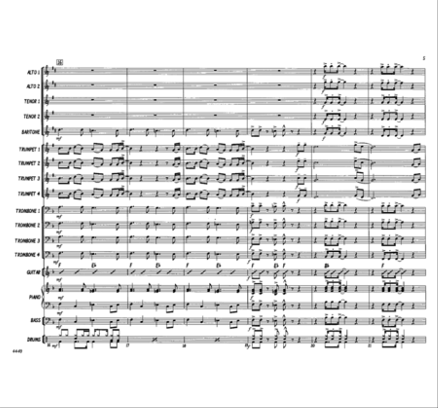Lord, I Want to Be a Christian Jazz Ensemble scores gallery preview page 5