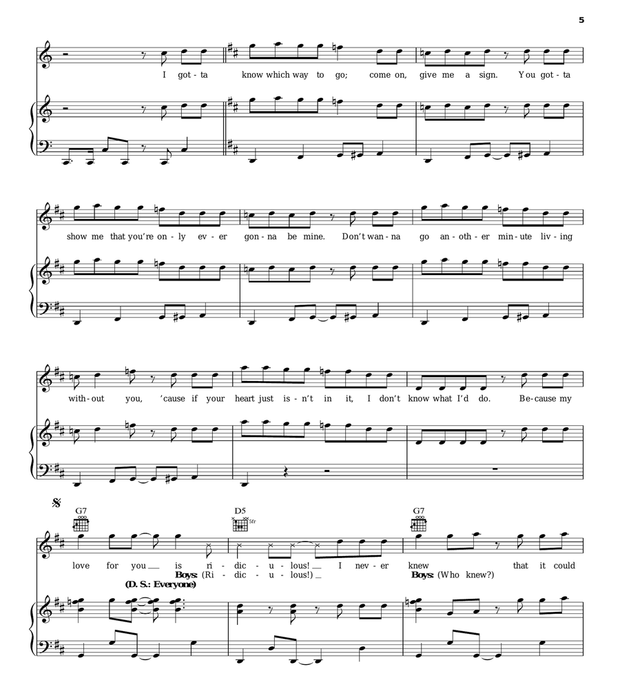 Did I Mention (from Disney's Descendants) Piano, Vocal, Guitar scores gallery preview page 5