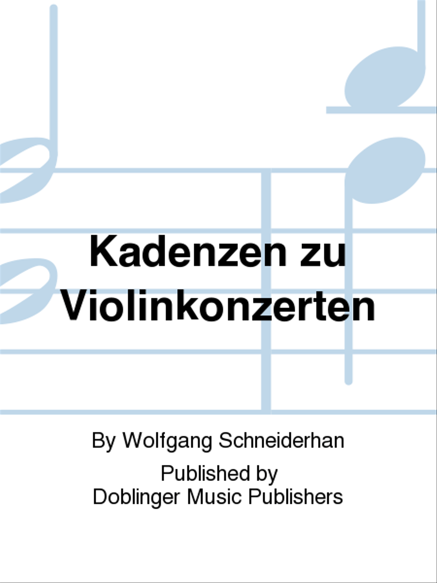 Kadenzen zu Violinkonzerten Violin Solo scores gallery preview page 1