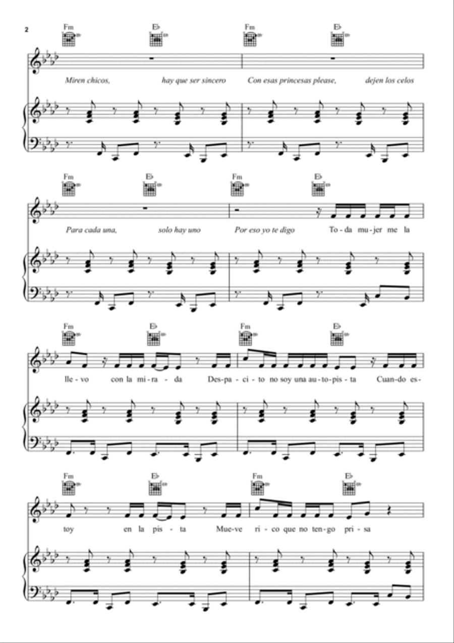 Ven Ven Piano, Vocal, Guitar scores gallery preview page 2