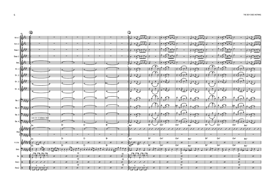 The Boy Does Nothing Jazz Ensemble scores gallery preview page 6