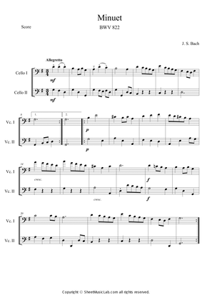 Minuet BWV 822