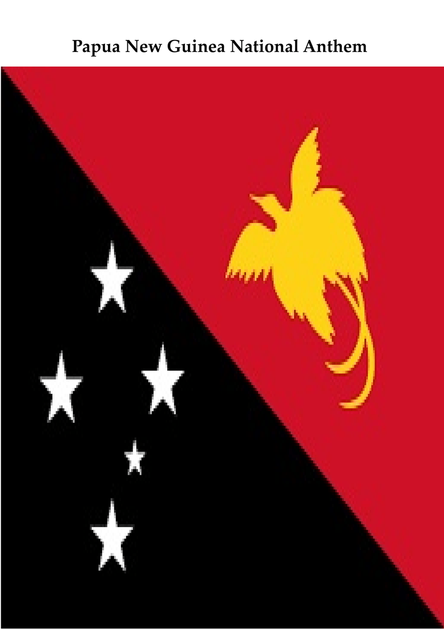 Papua New Guinea National Anthem for Military/Wind/Concert Band (Score & Parts) - Score Only Concert Band scores gallery preview page 1