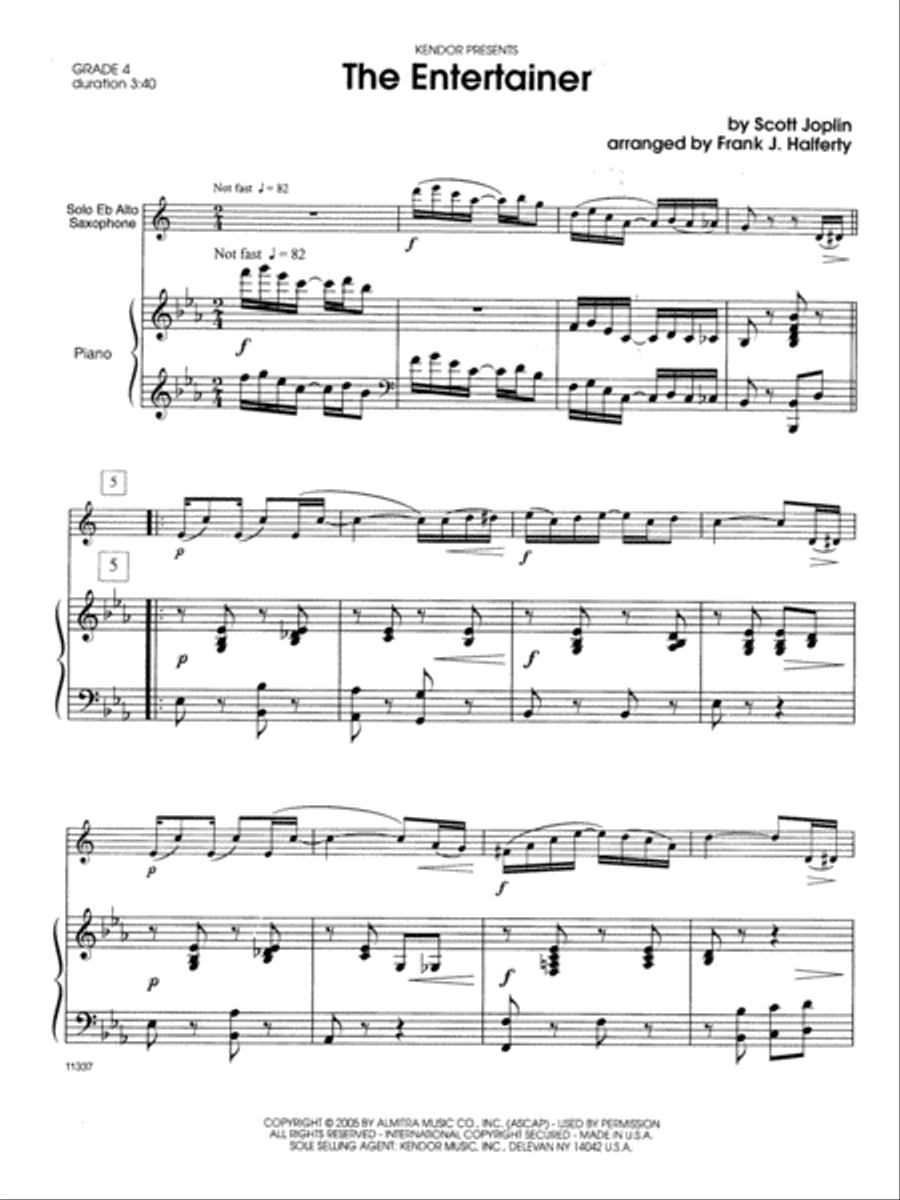 Entertainer, The Alto Saxophone scores gallery preview page 2