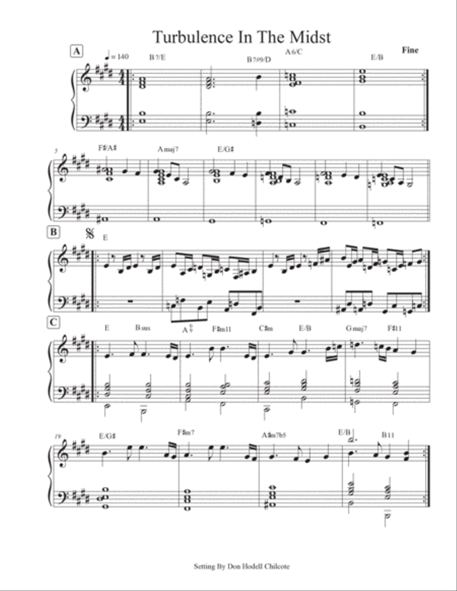 Turbulence in the Midst Turbulence in the Midst Piano, Vocal, Guitar scores gallery preview page 2