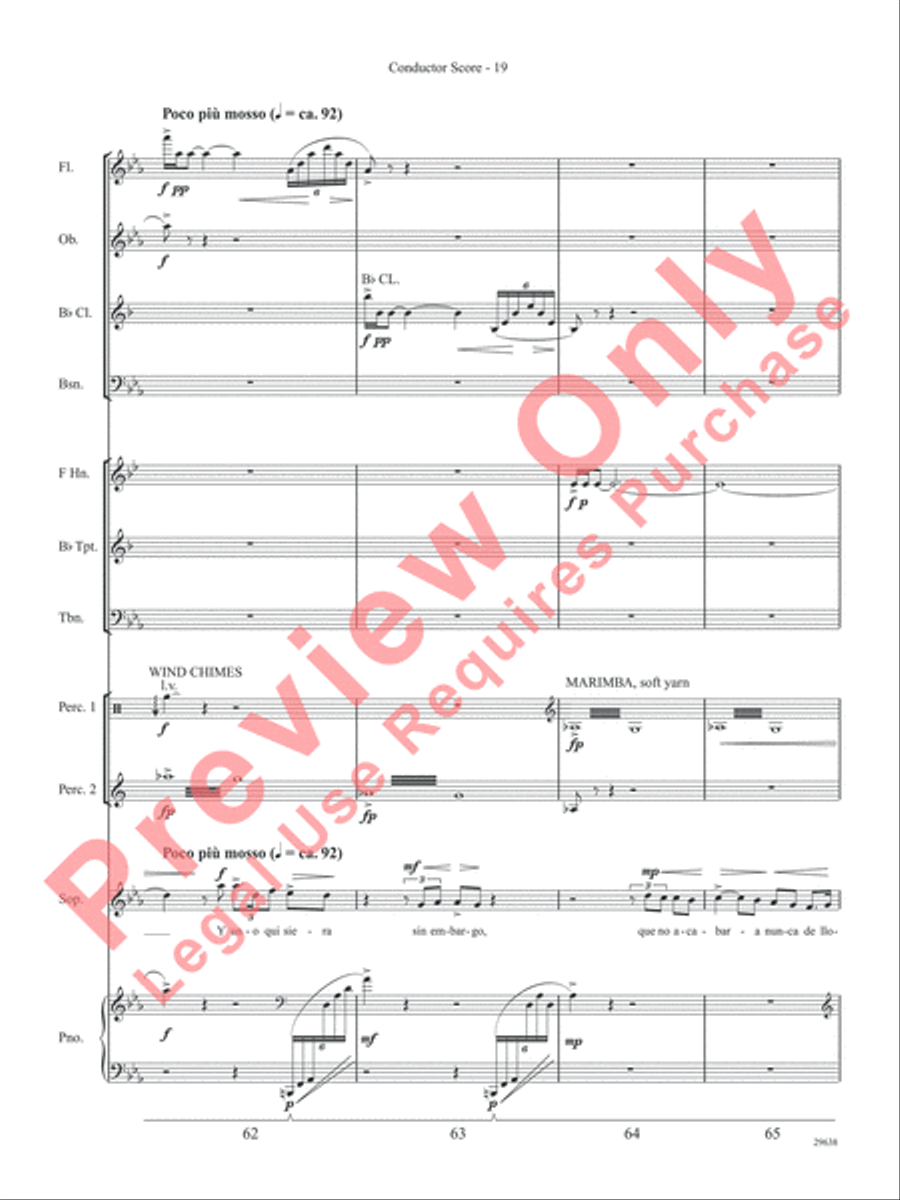 Three Spanish Songs (for Soprano and Wind Ensemble) Concert Band scores gallery preview page 24