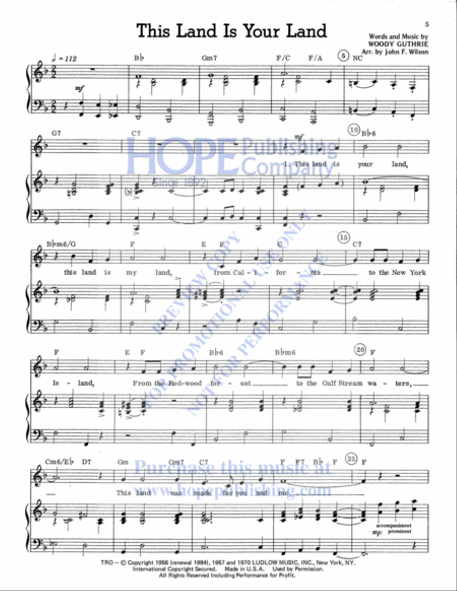 My Country My Country Unison Choir scores gallery preview page 6