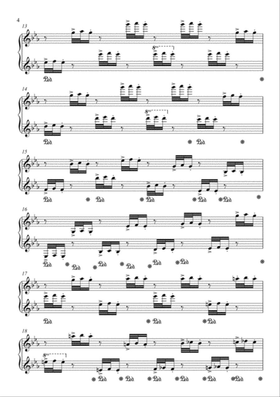 Die Libelle und der Schmetterling /The dragonfly and the butterfly/ Piano Solo scores gallery preview page 4