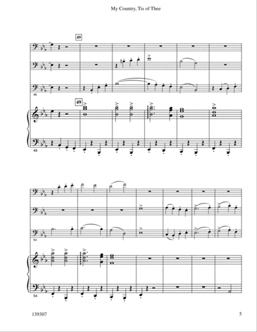 My County Tis Of Thee My County Tis Of Thee Brass Trio scores gallery preview page 6