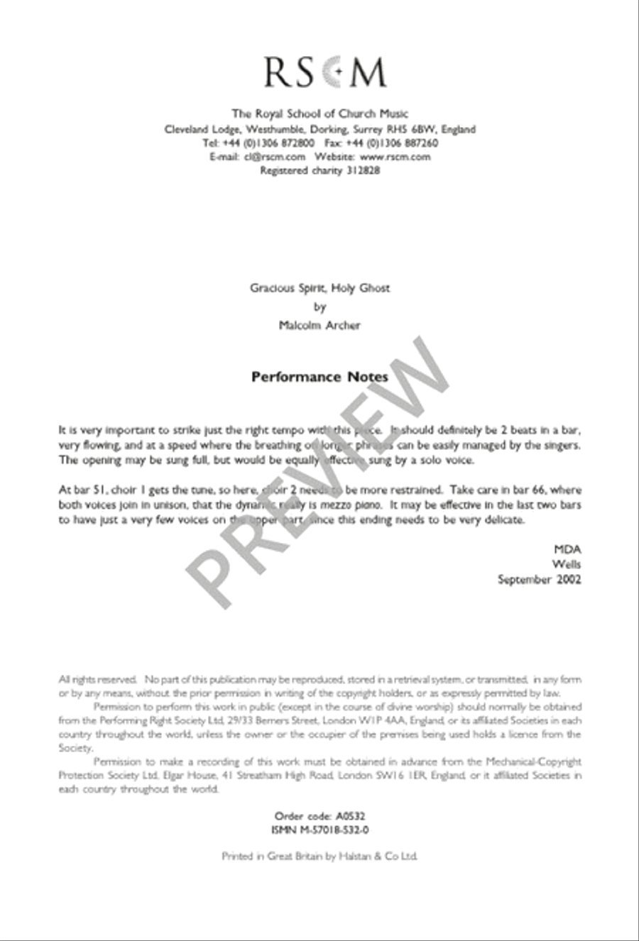 Gracious Spirit, Holy Ghost 2-Part scores gallery preview page 2