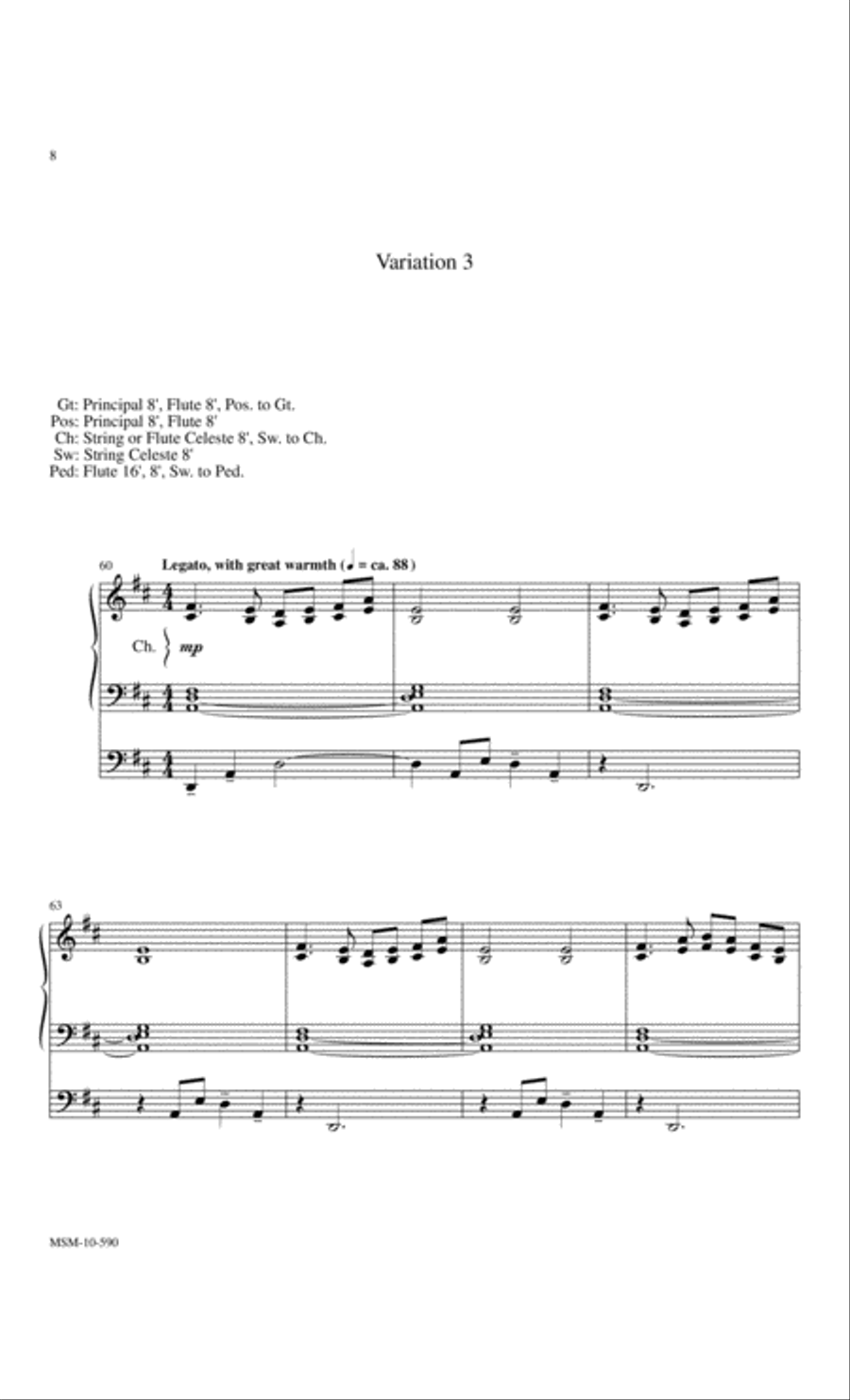 Come, Thou Fount of Every Blessing Organ Variations on Nettleton Organ scores gallery preview page 6