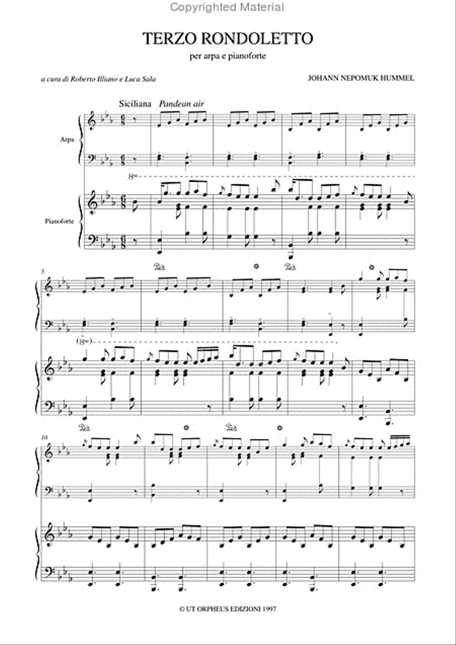 Rondoletto No. 3 for Harp and Piano Harp scores gallery preview page 2