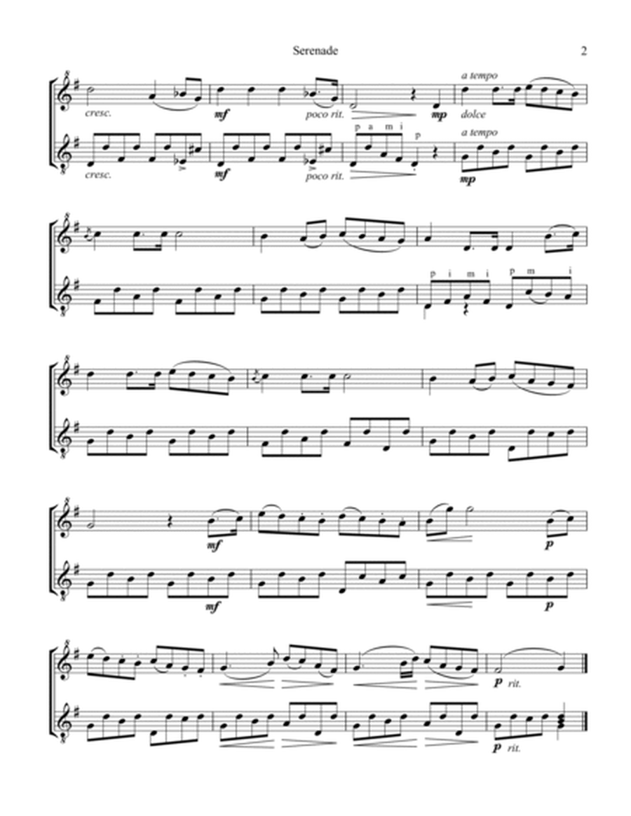 Serenade (abridged) for descant recorder easy guitar (G Major) image number null