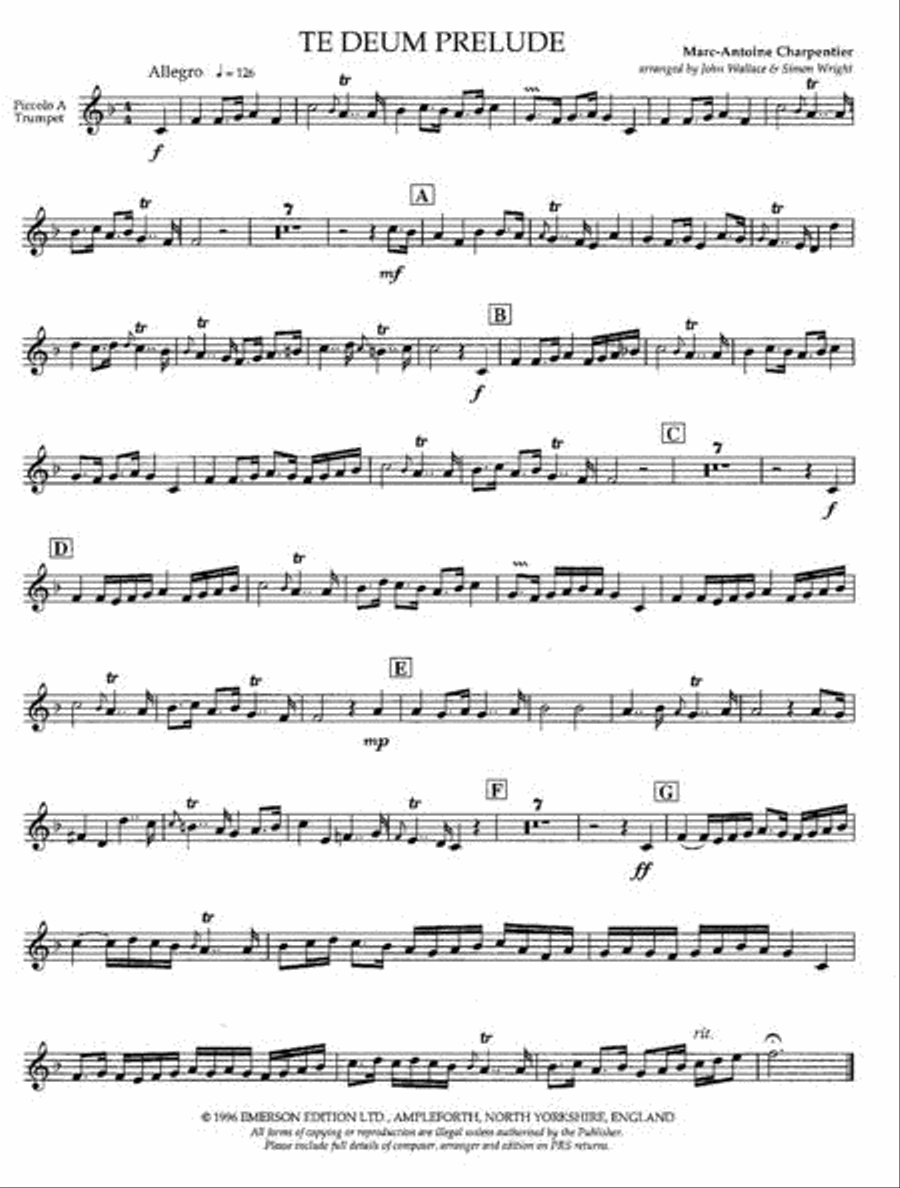 Te Deum Prelude Te Deum Prelude Chamber Music scores gallery preview page 5