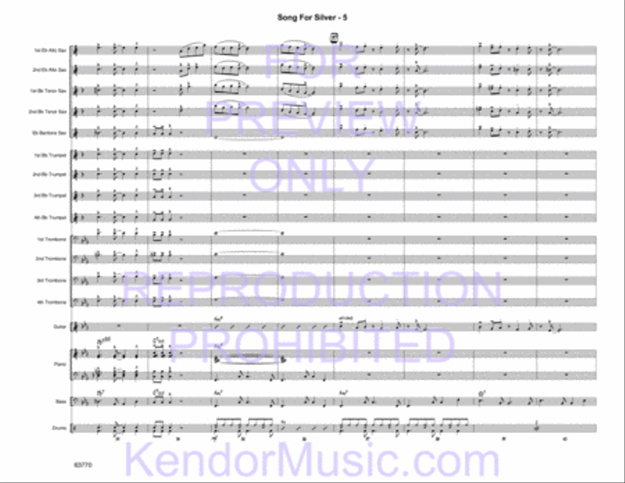 Song for Silver Jazz Ensemble scores gallery preview page 7