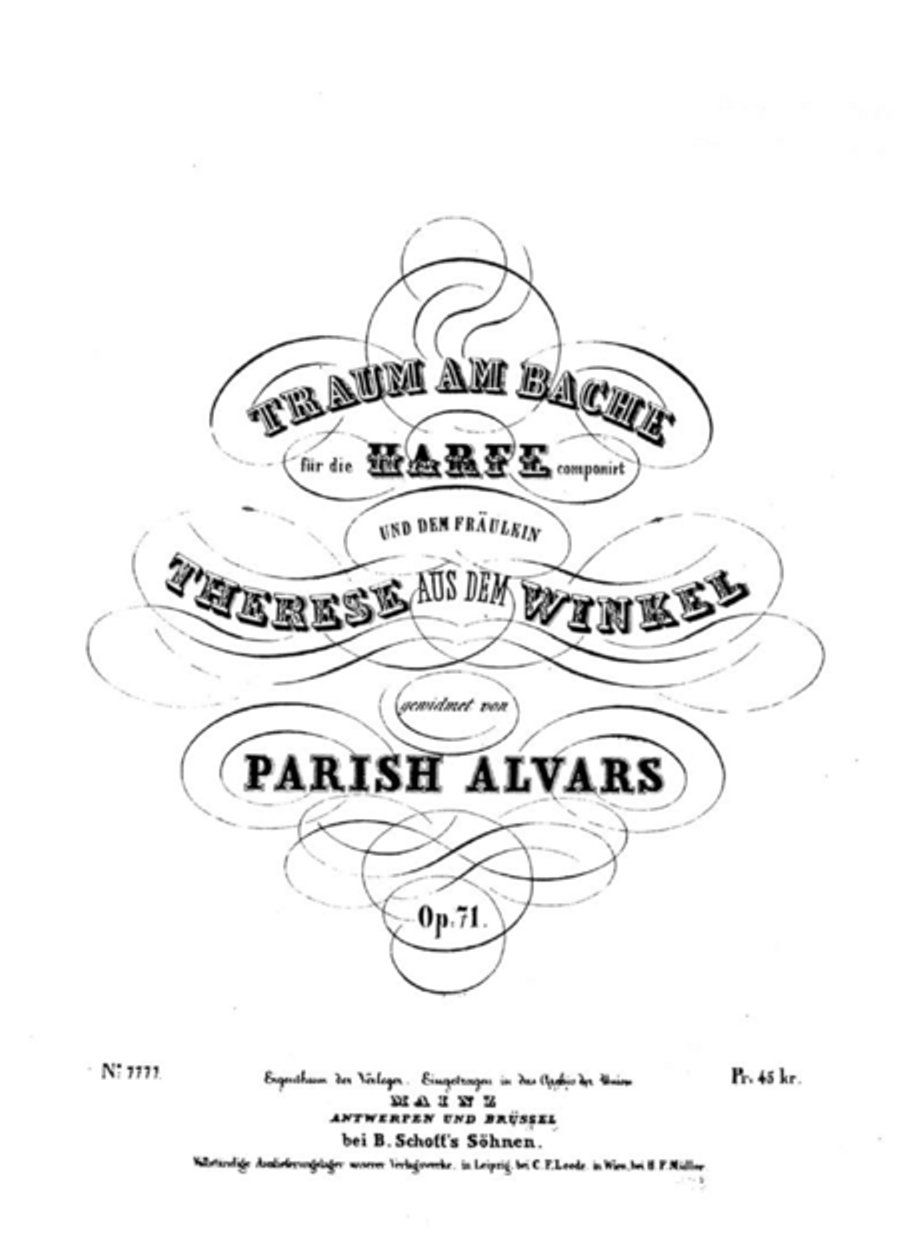 Traum am Bache Op. 71 (Illustrations of German Poetry No. 1) Harp scores gallery preview page 1