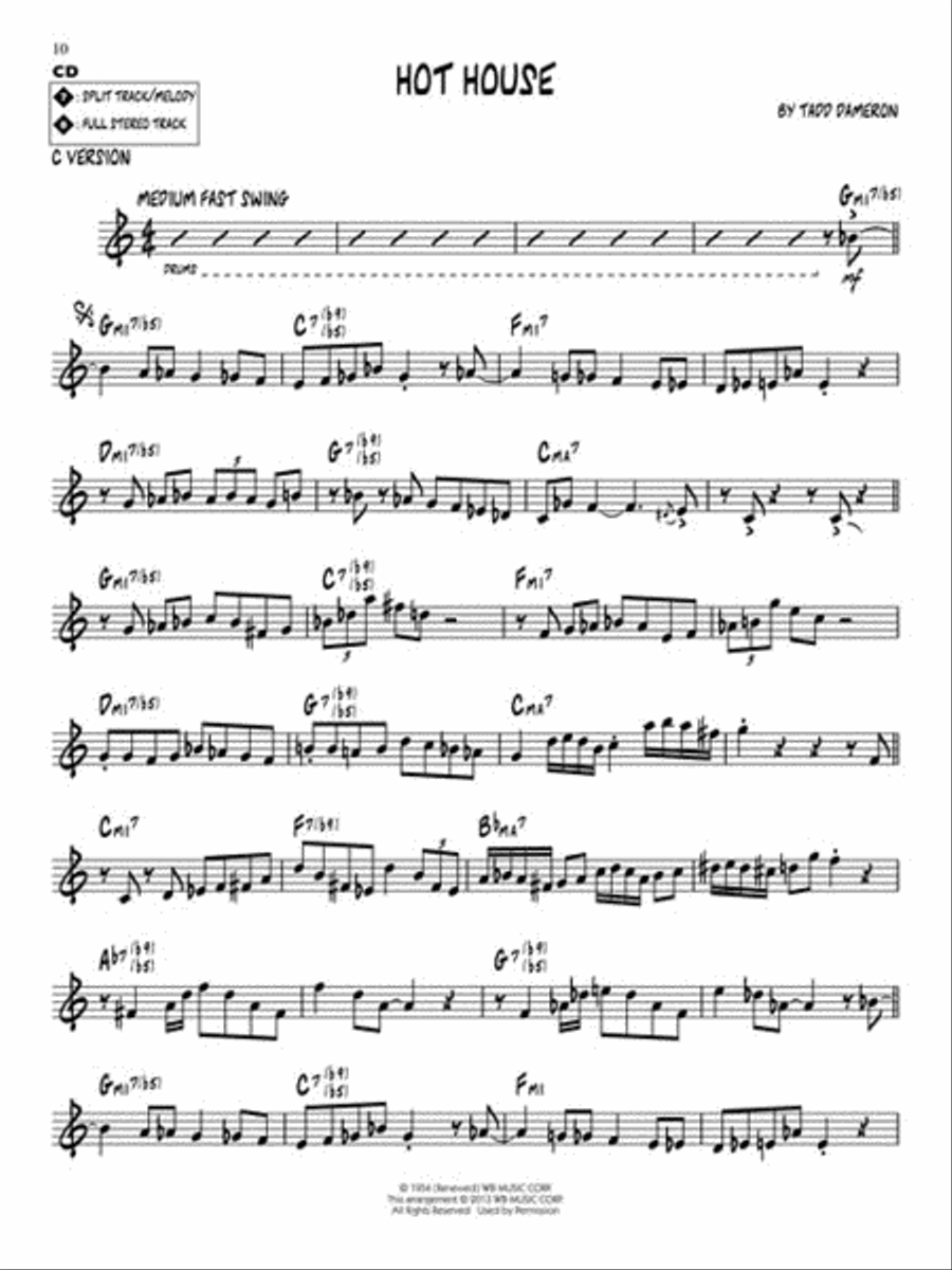 Tadd Dameron C Instrument scores gallery preview page 5