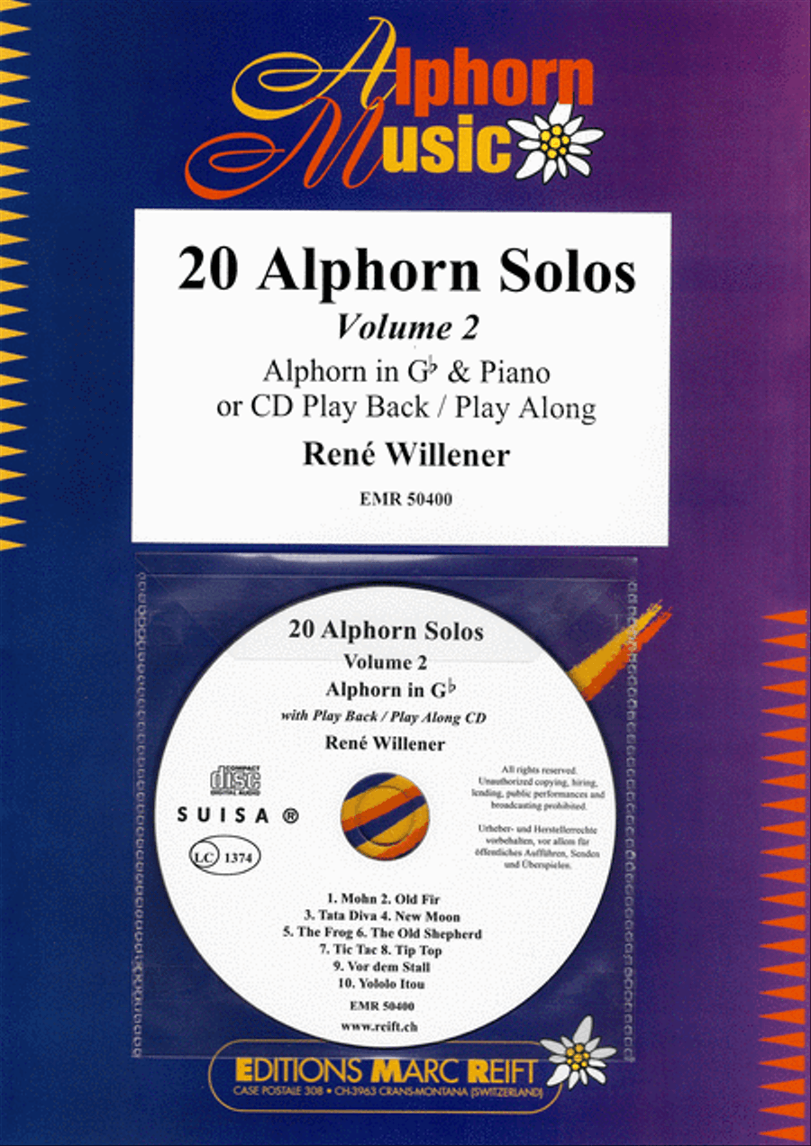 20 Alphorn Solos Volume 2 Piano Accompaniment scores gallery preview page 1