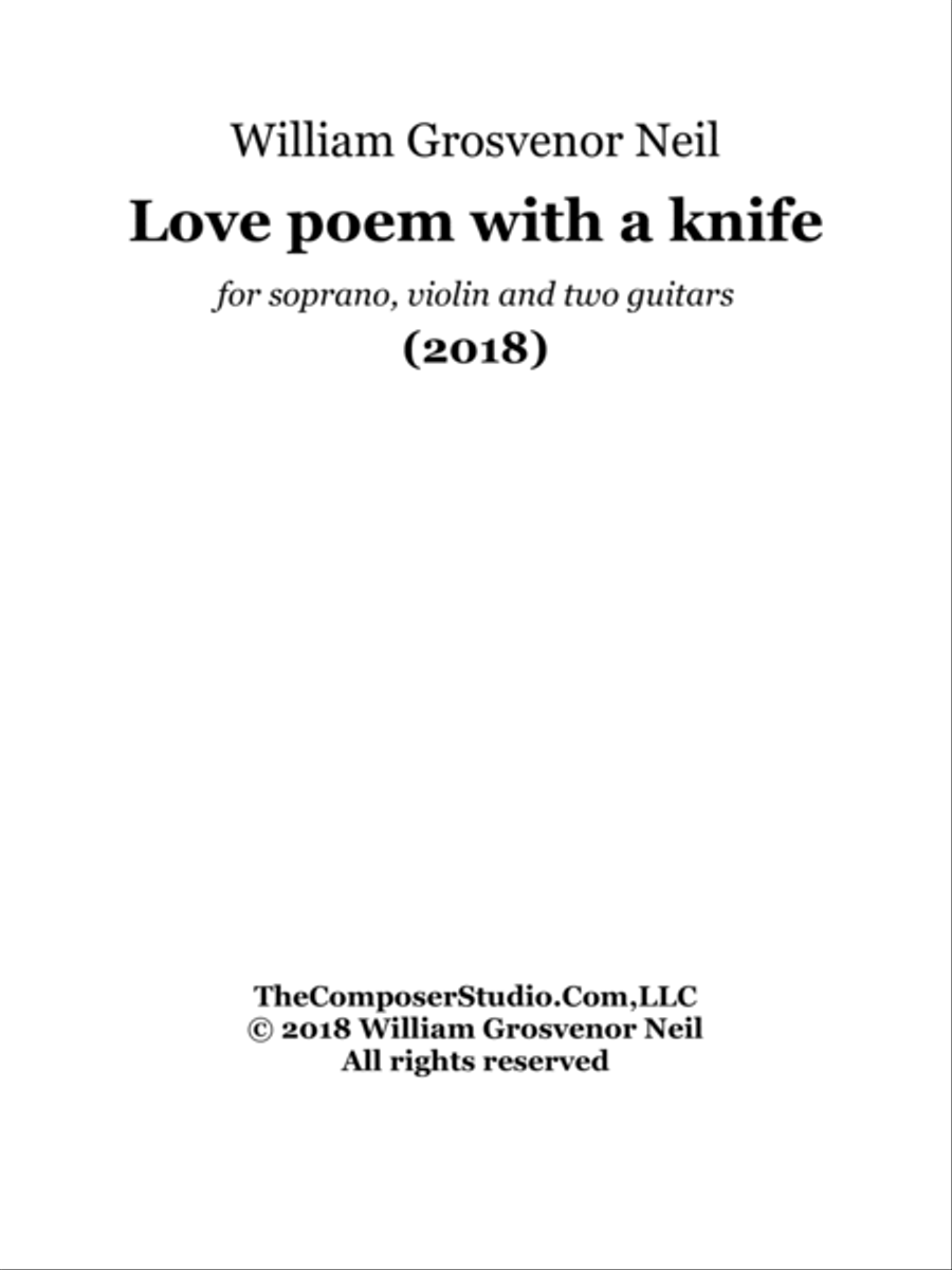 Love poem with a knife Acoustic Guitar scores gallery preview page 2
