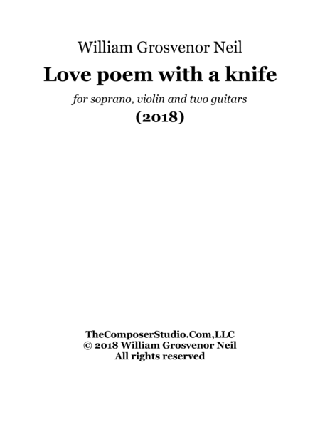 Love poem with a knife image number null