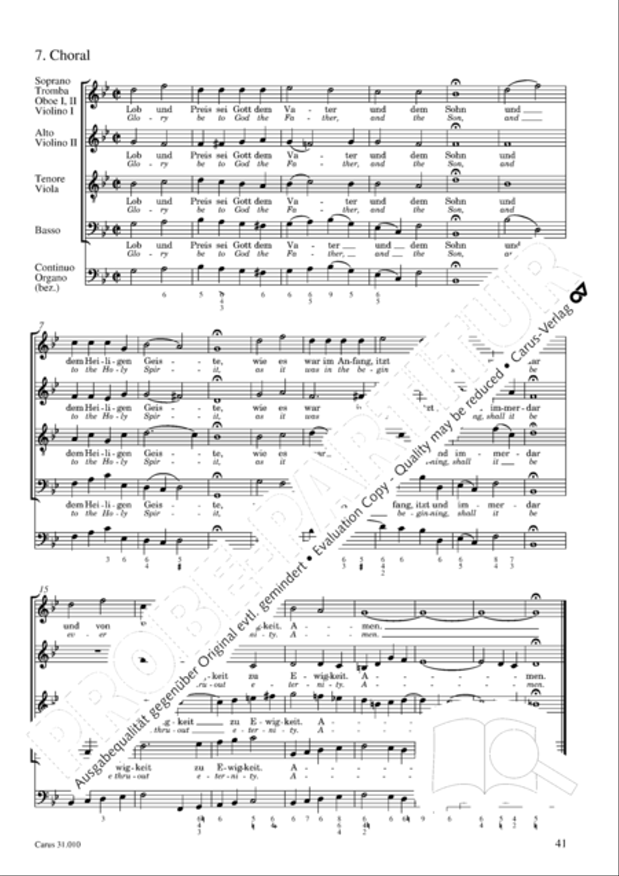 Magnify the Lord, my soul (Meine Seel erhebt den Herren) 4-Part scores gallery preview page 37