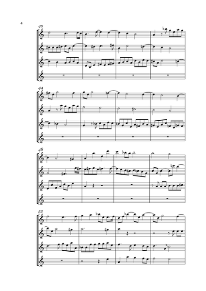 J. S. BACH - Fugue on a Theme of Corelli BWV 579 for 4 Saxophone Quartet - score and parts image number null