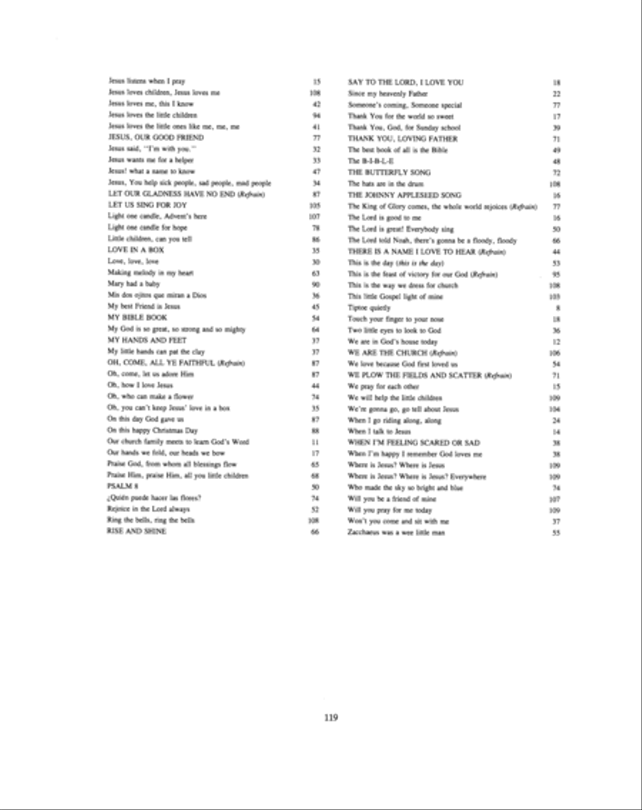 Little Ones Sing Praise: Christian Songs for Young Children Unison Choir scores gallery preview page 15