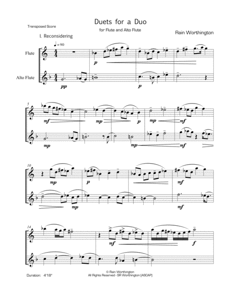 Duets for a Duo – for two flutes