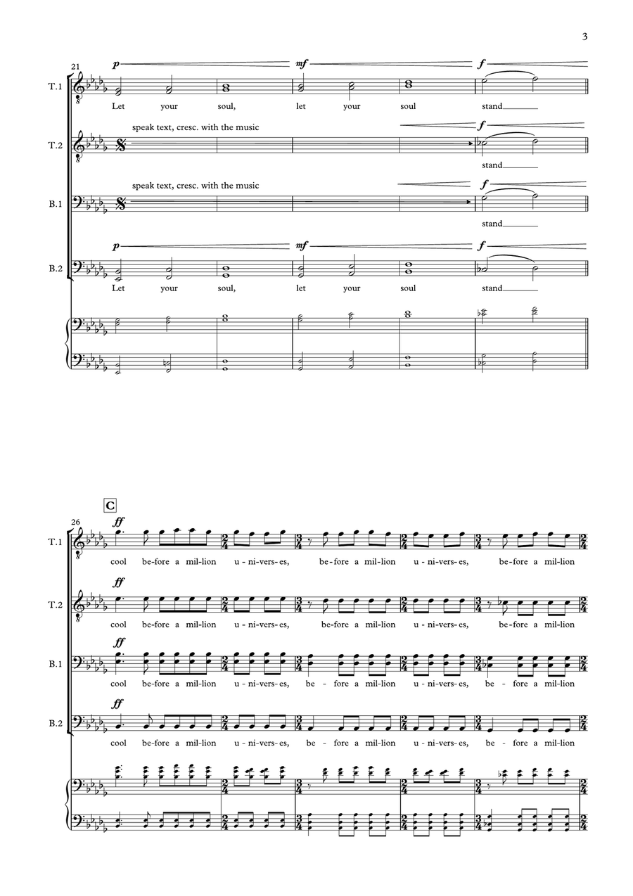 Let Your Soul Stand TTBB scores gallery preview page 3