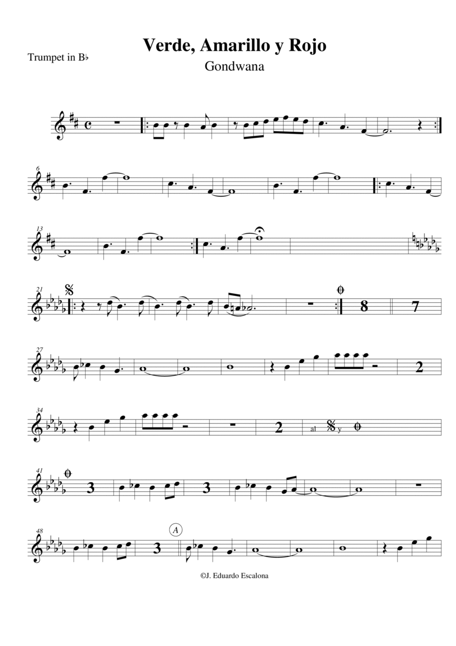 VERDE AMARILLO Y ROJO VERDE AMARILLO Y ROJO Jazz Ensemble scores gallery preview page 1