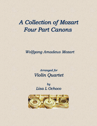 Book cover for A Collection of Mozart Canons for Violin Quartet