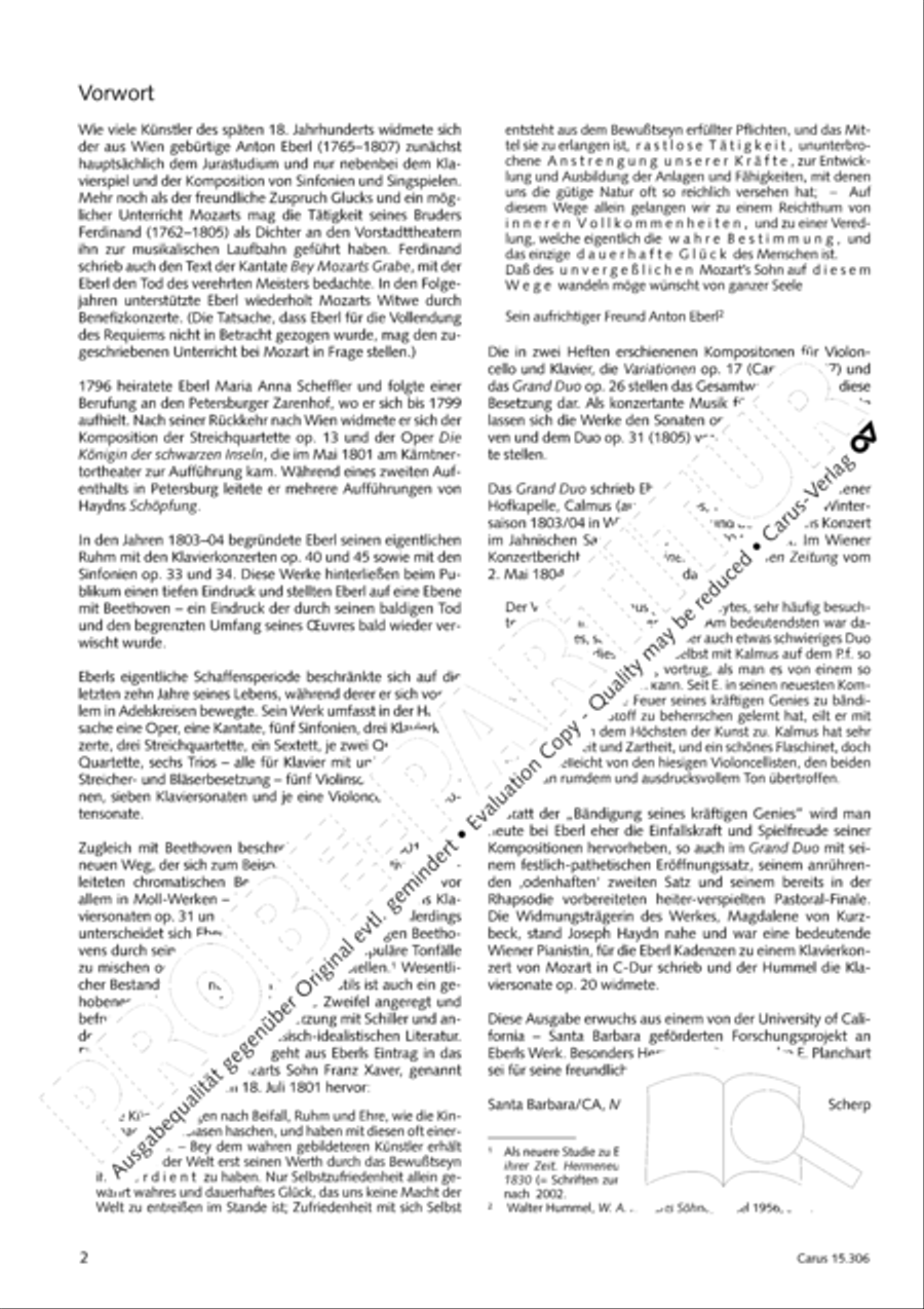 Grand Duo fur Violoncello und Klavier String Duet scores gallery preview page 3