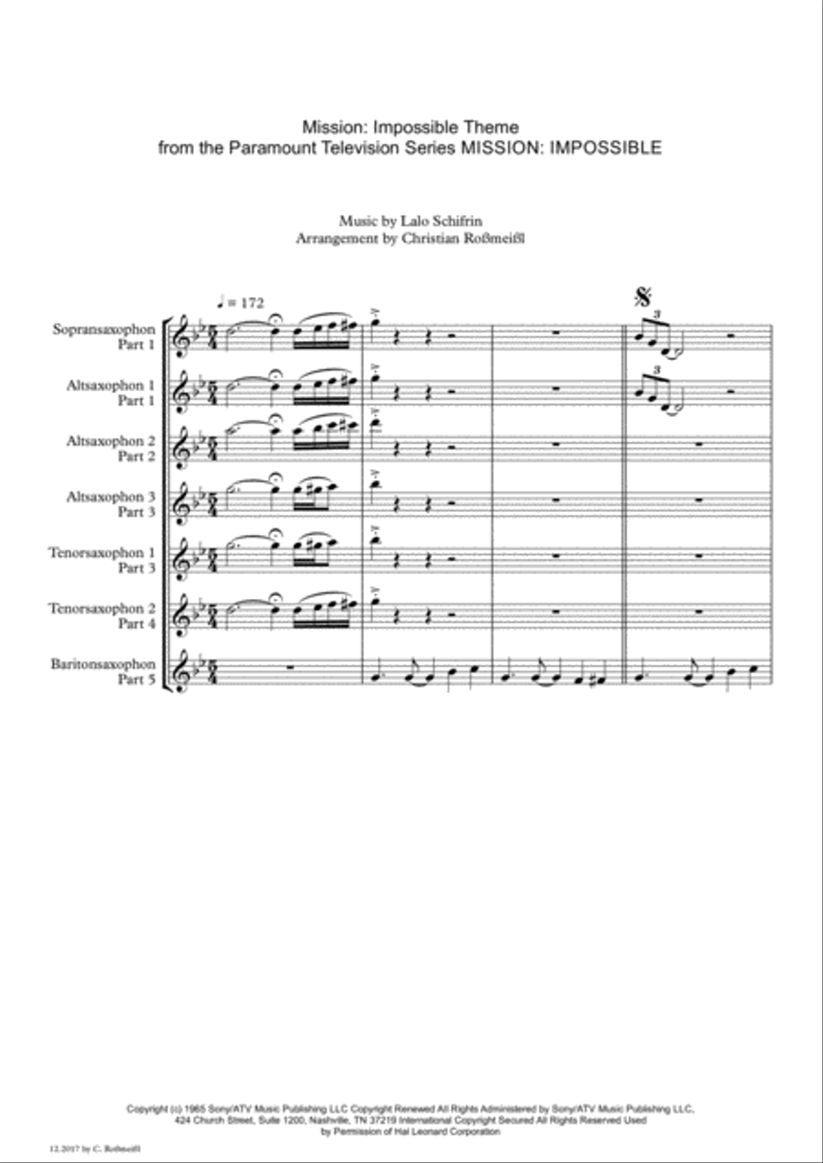 Mission: Impossible Theme from the Paramount Television Series MISSION: IMPOSSIBLE