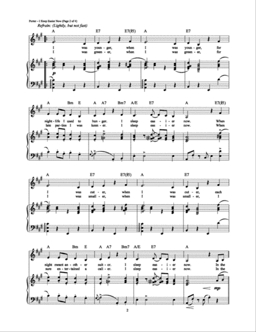 I Sleep Easier Now Piano, Vocal, Guitar scores gallery preview page 2