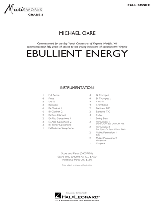 Ebullient Energy - Conductor Score (Full Score)