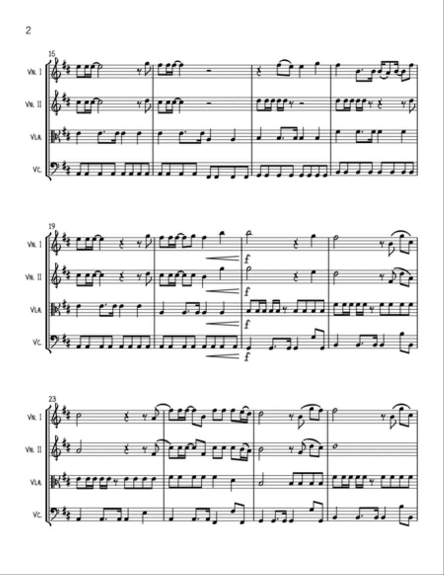 Diamonds String Quartet scores gallery preview page 2