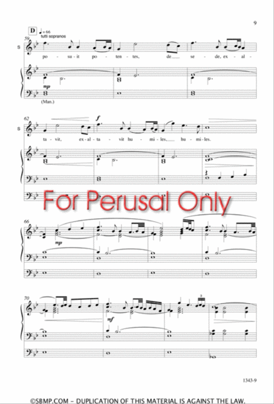 Fecit potentiam - SATB Octavo 4-Part scores gallery preview page 8
