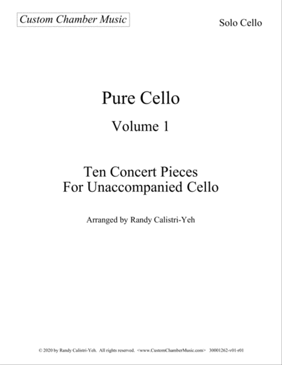 Pure Cello Volume 1: Ten Concert Pieces for Unaccompanied Cello (solo cello) Cello Solo scores gallery preview page 3