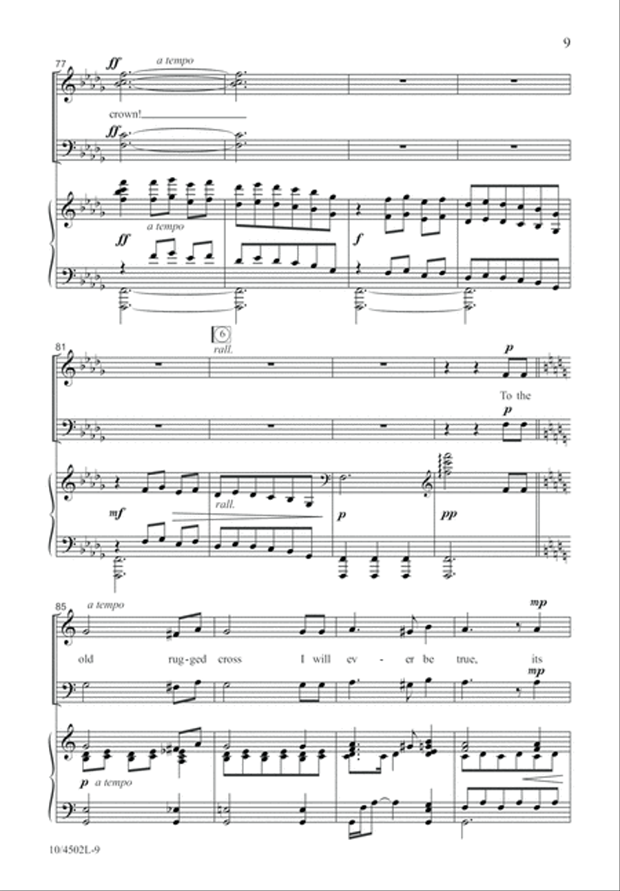 The Old Rugged Cross The Old Rugged Cross 4-Part scores gallery preview page 10