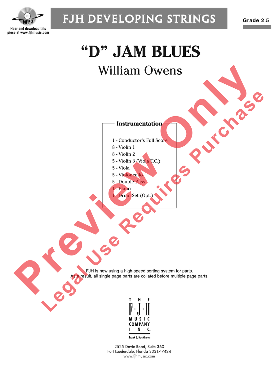 D Jam Blues D Jam Blues String Orchestra scores gallery preview page 2