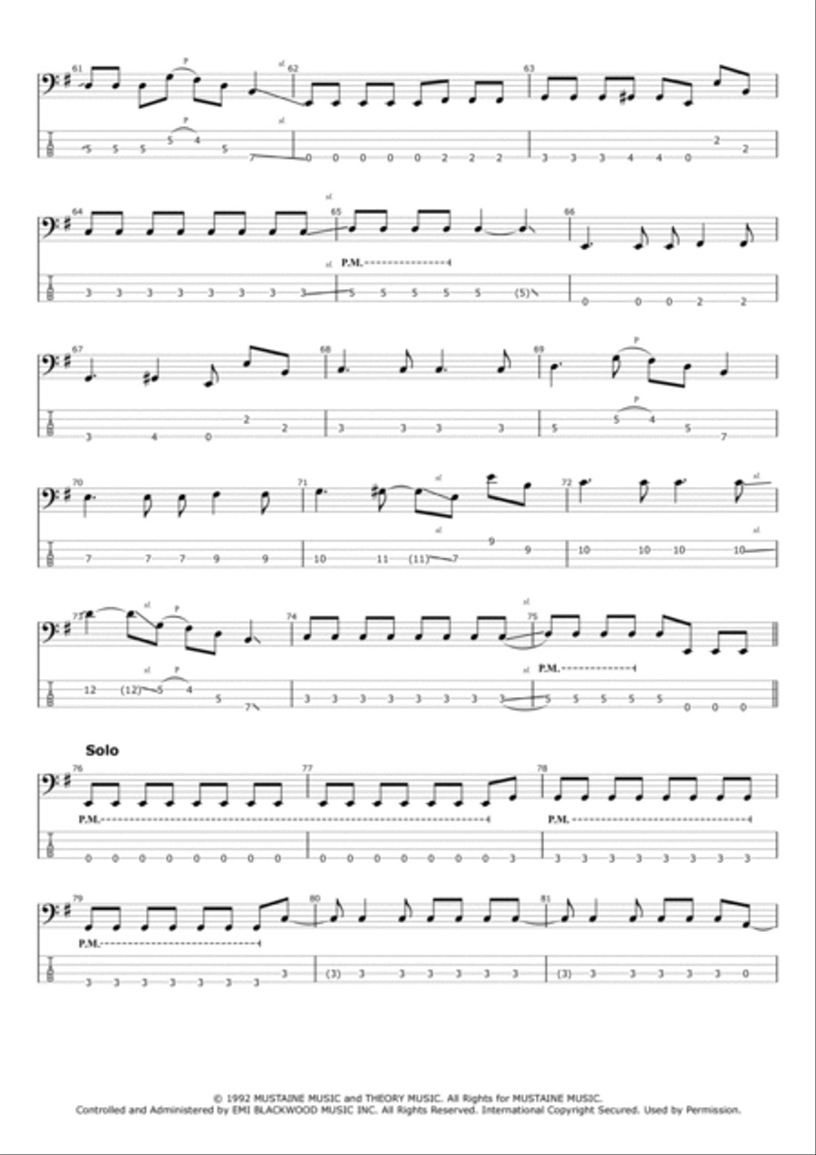 Symphony Of Destruction Bass Guitar scores gallery preview page 4
