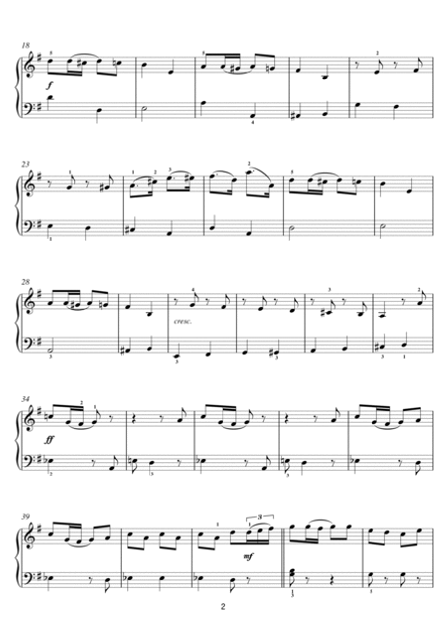 Russian Dance (from The Nutcracker Suite) Easy Piano scores gallery preview page 2
